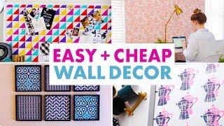 DIY Cheap Wall Decor - Add Color to Your Walls Without Paint