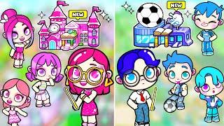 GIRLS' SCHOOL vs BOYS' SCHOOL IN AVATAR WORLD | Toca Life World