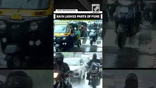 Heavy rain lashes parts of Pune, leading to waterlogging and traffic slowdowns