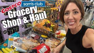 Grocery Haul PREP + Large Family COSTCO & SAM’s CLUB Grocery SHOP + HAUL
