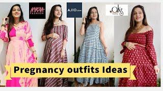 Maxi Dresses Haul | Nykaa fashion | Ajio Kurti Haul | Pregnancy Outfits ideas | Aks Maxi dress |Ajio