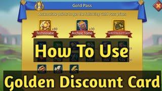 How To Use Golden Discount Card - Lordsmobile - Technolabe - Kingdom labors