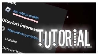 How to put your roblox profile link in your yt description *TUTORIAL*