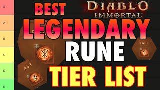 INSANE LEGENDARY RUNES YOU MUST GET TIER LIST - Diablo Immortal