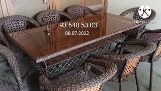 takbe rattan stol stul 8 kishilik / такбе раттан стол стул 8 кишилик