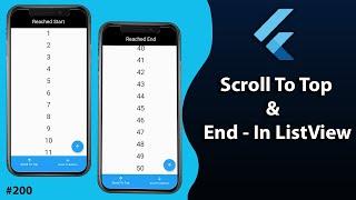 Flutter Tutorial - Scroll Controller - Scroll To Top In ListView & Scroll To End In ListView