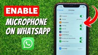 How to Enable Microphone on WhatsApp in iPhone