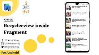 Recyclerview in Fragment Android Studio Tutorial || Recyclerview || Fragment || Java