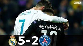 Real Madrid vs PSG 5-2 - Ronaldo vs Neymar & Mbappe