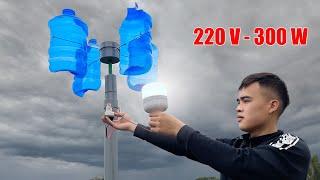 Extremely simple wind generator! Voltage 220V - Save monthly electricity bill from PVC pipe!