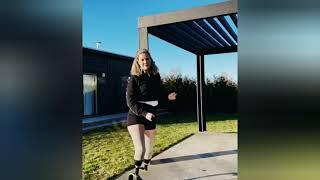 Amputee double dancing with prosthesis.