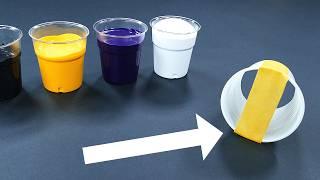 Fluid painting with adhesive tape - separate your painting cup