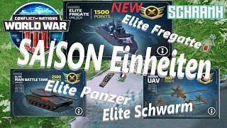 SAISON Einheiten Elite Fregatte Panzer Schwarm Guide Conflict of Nations World War III Tutorial