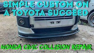 Simply Custom on a Toyota Succeed || collision repair to be done || new custom on the stepwagon ||4K