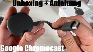 Google Chromecast, Carbon, Unlimited (Inhalte von Laptop auf TV streamen) Unboxing und Anleitung