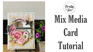 Mix Media Card Tutorial | DIY | Card making