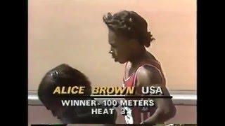 Olympics - 1984 Los Angeles - Track Womens 100m - Evelyn Ashford & Alice Brown imasportsphile