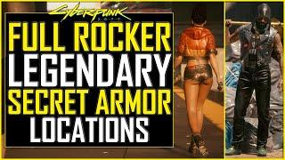 Cyberpunk 2077 How to get FULL Secret Rocker Clothing/Armor Set - All Legendary Rocker Locations