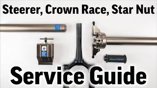 Bike steerer Tube, Crown Race install and removal & Star Nut full service guide for beginners.