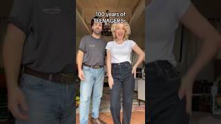 100 years of teen fashion!  #shorts