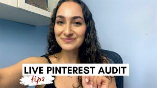 Pinterest for Business Live Account Audit