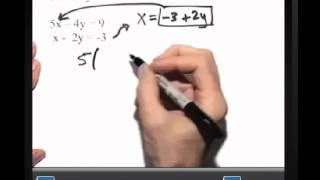 System of Two Equations - Substitution Technique