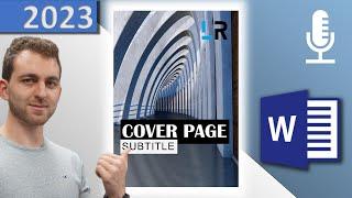 MS Word: Create cover page  with FULL PAGE IMAGE