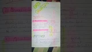 research notes  method of DATA COLLECTION easy way