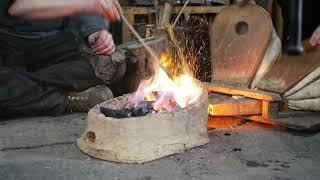 Casting a Bronze Age winged axe