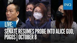 LIVE: Senate resumes probe into Alice Guo, Pogos | October 8