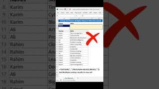 Lookup and Return multiple values in one cell in EXCEL#excel