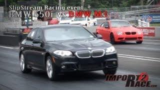 BMW M3 VS BMW F10 550i @ SlipStream Racing event