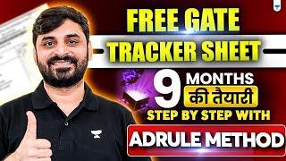 FREE GATE 2026 Tracker Sheet | 9 Months Preparation Plan with ADRULE Method | Step-by-Step Guide
