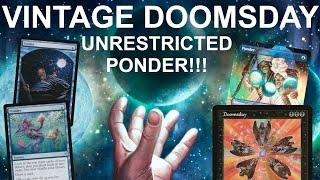 PONDER IS FREE! Vintage Doomsday Combo. Unrestricted Ponder Gaming! MTG Power 9