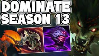 SEASON 13 WARWICK JUNGLE OPTIMAL BUILD & CARRY ROUTINE!