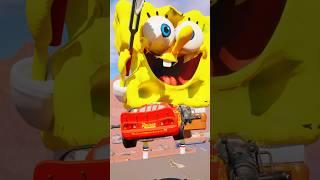 Lightning McQueen vs Sponge Bob #mcqueen #cars #spongebob