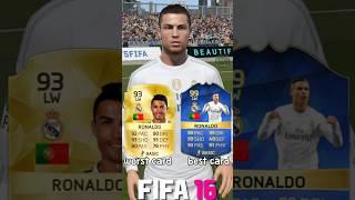  CRISTIANO RONALDO worst vs best card in EVERY FIFA! (10-24) #fifa #eafc24 #fc24 #fc25 #ronaldo