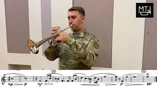 Persichetti - Divertimento for Band, V. Soliloquy Trumpet Solo ft. MSgt. Adrian Holton