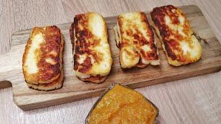 ЖАРЕНЫЙ СЫР ХАЛУМИ. Традиционный кипрский сыр. Traditional Cyprus Halloumi cheese