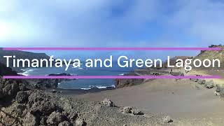 Green Lagoon and Timanfaya volcano Lanzarote Canary Islands