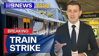 Sydney train strike causing chaos for commuters | 9 News Australia