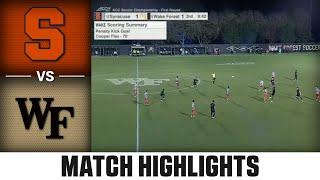 Syracuse vs. Wake Forest Match Highlights | 2024 ACC Men's Soccer