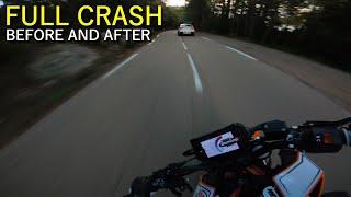 Before and After the Crash - KTM Duke 390