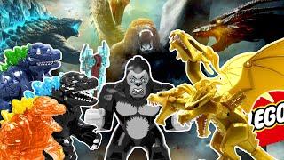 King Ghidorah vs Godzilla Vs Kong Lego brick mini figure Lego King of the Monster Godzilla Lego