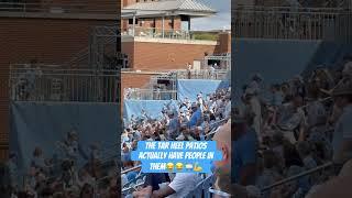 The Tar Heel Patios have people! #uncfootball #goheels