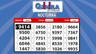 14 12 17 Sorteo Nocturno - Quiniela de Córdoba