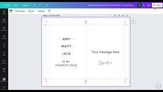 Editing Customized Cards Using Canva Templates