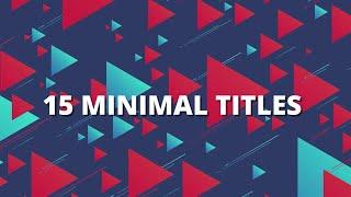 15 Minimal Titles Premiere Pro Templates