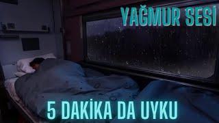 Trenin İçinde Sağanak Yağmur Yağarken 5 Dakika İçinde Uyuyun | Uyku İçin Yağmur Sesi