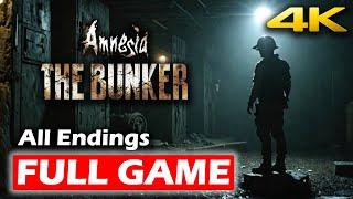 AMNESIA THE BUNKER Gameplay Walkthrough ALL ENDINGS - FULL GAME (4K 60FPS) No Commentary